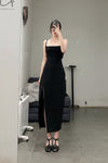 SWAYING/KNIT knitting stitching vest skirt SW23SS2L20 black PS56